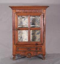 French walnut tabletop cupboard c1760