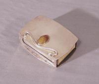 Boyd hammered sterling silver and stone match safe 1951