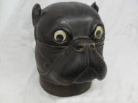 Boxer carved mahogany humidor c1880