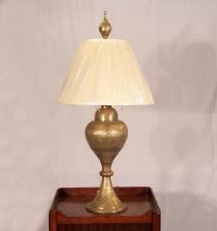 India brass filigree lamp electrified c1850