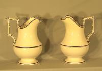 Pair large Wedgwood creamware pitchers