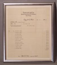 Tiffany Co Fifth Ave 57th Street New York receipt for silver service