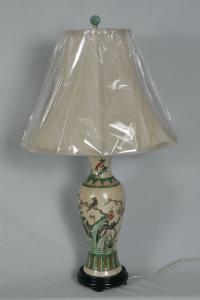 Chinese earthenware lamp c1900