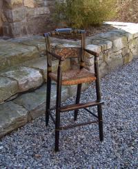 19th C Childs Painted High Chair