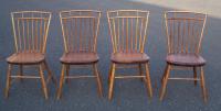 Set of four Harrison G Otis birdcage Windsor chairs