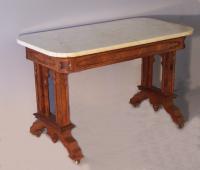 Gothic Revival Period mahogany frame library table c1870