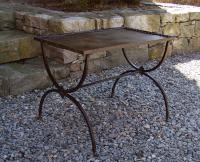 French wrought iron metal coffee table c1920