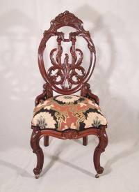 Victorian side chair pierce carved from solid rosewood c1860