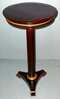 French 2nd Empire mahogany round top stepped pedestal c1850