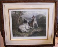 Sir Edwin Landseer The Twa Dogs engraving by C G Lewis