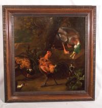 Melchior De Hondecoeter farmyard oil painting c1675