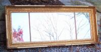 American Federal gold leaf over mantel mirror c1830