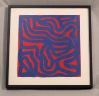 Sol Lewitt parallel curves gouache painting on paper c1999