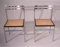 Pair of vintage Philippe Starck Objet Perdu  Chrome Black Chairs