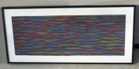 Sol LeWitt gouache on paper lines in color  ID 012796  2004