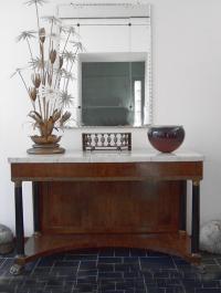 18th C Italian marble top console with claw feet