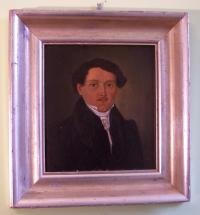 Oil portrait on board A Schimph c1833 of Copr Schlapprizi