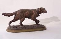 Pierre Jules Mene bronze sculpture of a retriever c1890