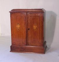 English inlaid walnut jewelry box c1890