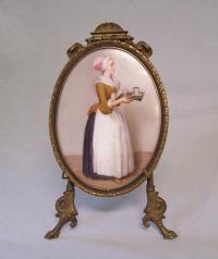 Baker Chocolate Co porcelain plaque c1880 by Mr Bucker Walker