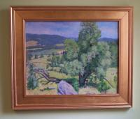 Helen Savier DuMond oil landscape of Lyme Hills