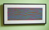Sol Lewitt lines in color gouache on paper