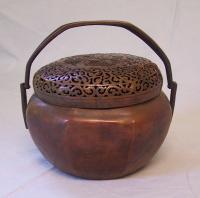 Japanese bronze koro incense or hand warmer c1870