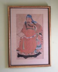 Chinese watercolor paintng of a Tang Official