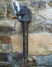 Cast iron horse hitching post c1850