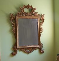 Continental gold leaf wall mirror c1800