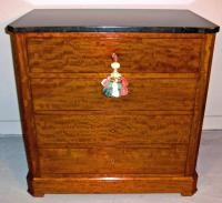 A Directoire Neo Classic style figured mahogany bureau c1800