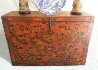 Kangxi period Tibetan scholars painted scroll chest