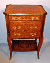 Louis XV style ormolu top tulipwood table or stand c1890