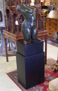 Daniel Stix sculpture  nude female bronze torso c1971