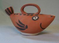 Pablo Picasso Madoura Pottery clay fish sculpture pitcher c1965