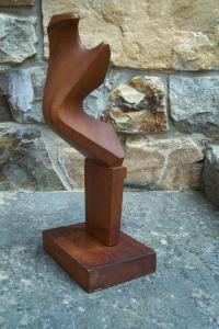 Italian mid century modern G Carli wood sculpture
