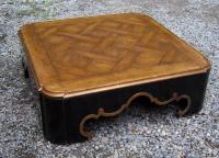 Baker baroque style parquet top coffee table