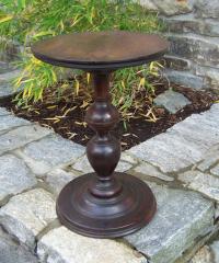 Vintage  walnut chess piece plant stand table c1900