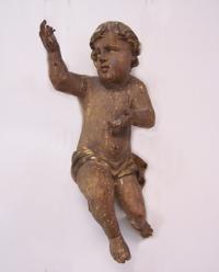 Italian carved wood Renaissance  putto or cherub 16th century