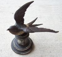 Vienna painted bronze bird on stand c1920