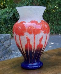 Degue French Art Deco glass vase c1920