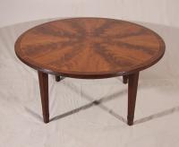 Schmieg and Kotzian round mahogany coffee table