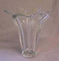 Large  French Art Vannes crystal vase  c1950