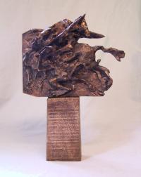 Don Quixote abstract bronze sculpture James Knowles 1986