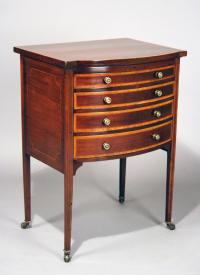Fine quality English Edwardian inlaid dressing chest c1880
