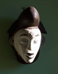 Vintage African Punu tribal mask Gabon c1960