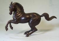 Antique Japanese rearing horse sculpture