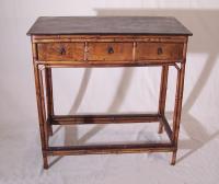 Chinese Export bamboo three drawer server