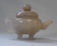 Antique Chinese 19th century Agate tea pot