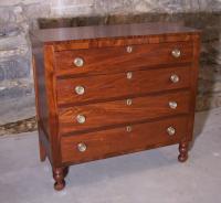 Early American country four drawer mahogany chest c1830